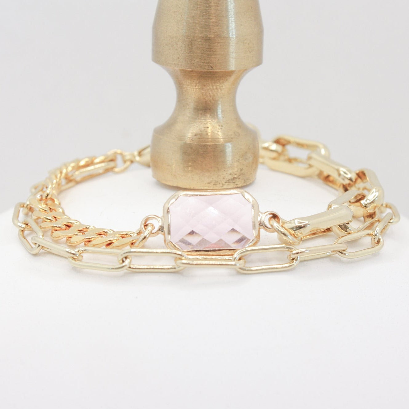 Amelia Paperclip Chain Wrap Bracelet :: Clear As Day