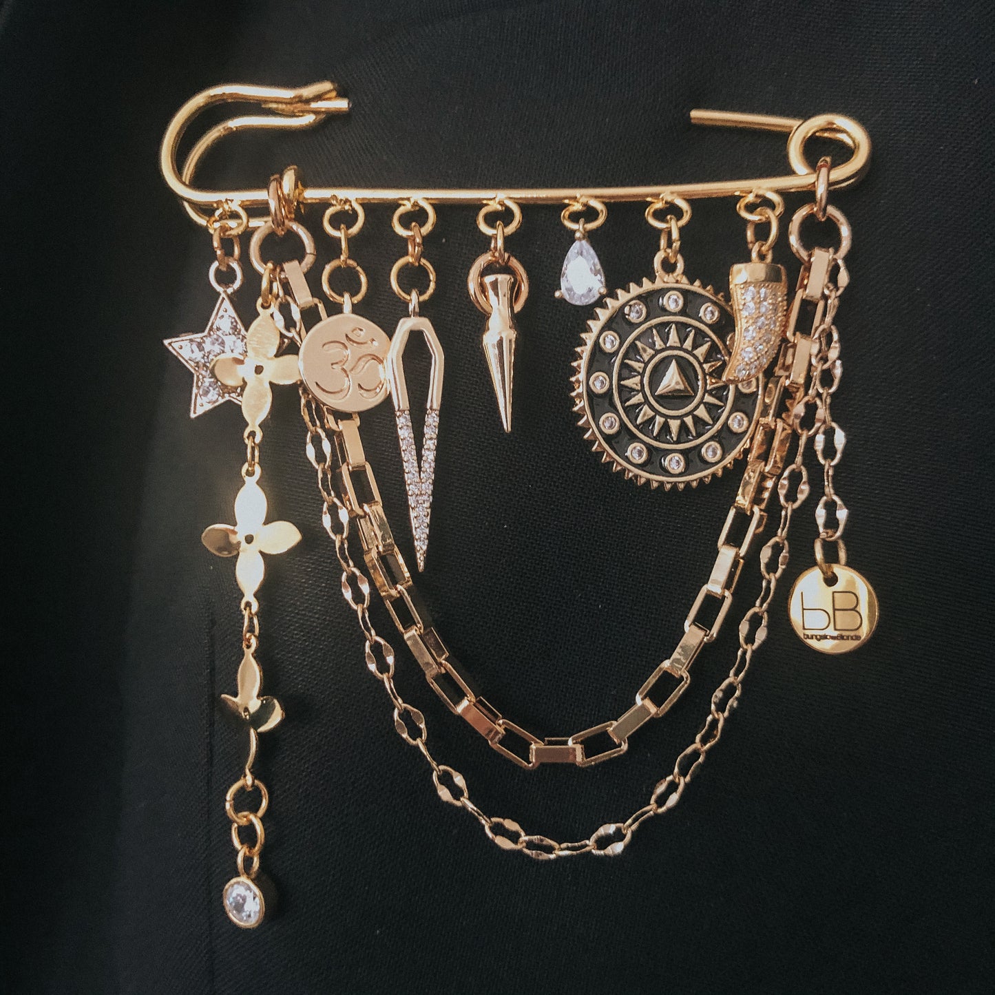 Be Your Own Muse Pin : Chain & Charm Brooch