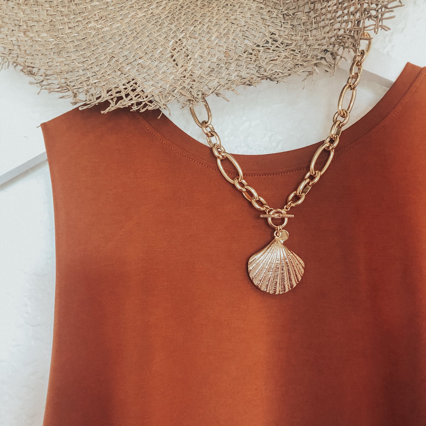 Bombshell Seashell Statement Necklace