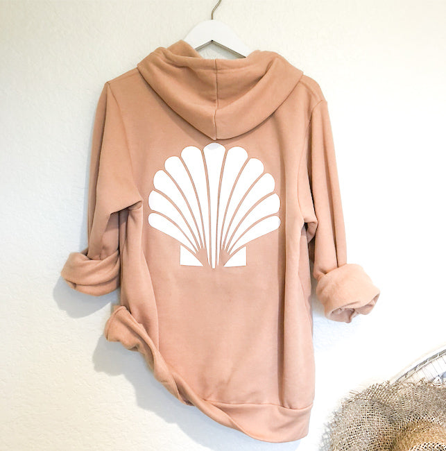 bungalowBLONDE Bombshell Seashell Beach Hoodie